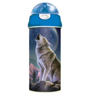 Obrázek z Láhev na pití 3D- vlk, 500ml (6) 